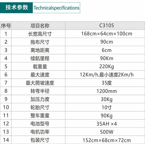 电动昌都尘推车C3105